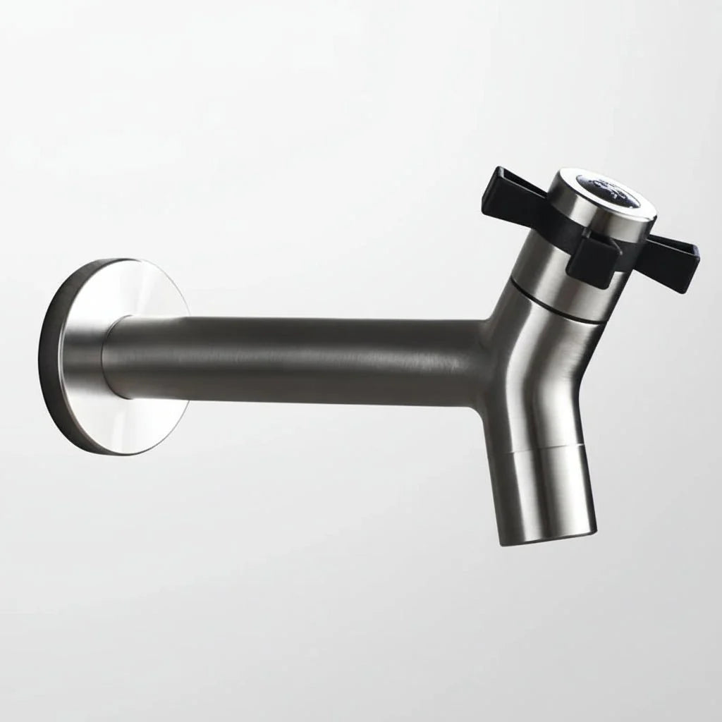 Wall Faucet for Kitchen and Outdoor Use-Kitchen & Dining > Kitchen Faucets-casanuva-Silver 5-casanuva