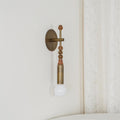 Wall Lamp LED Modern Design-Lighting > Wall Lights-casanuva-15cmx11.5cmx48cm-Brass+Brown marble-casanuva