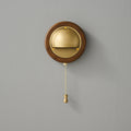 Wall Lamp Signal Design-Lighting > Wall Lights-casanuva-12cmx6cmx12cm-Walnut color & Brass-Send 1 light fixture-casanuva