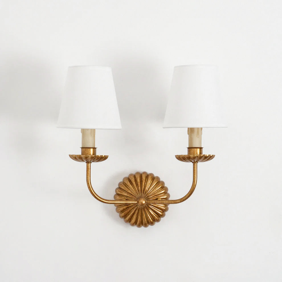 Wall Lamp with Adjustable Arm and LED Light-Lighting > Wall Lights-casanuva-34.5cmx19cmx40cm-Antique gold-casanuva