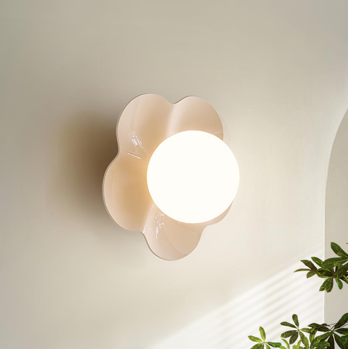 Wall Lamp with Floral Design-Lighting > Wall Lights-casanuva-20cmx17cm-White-casanuva