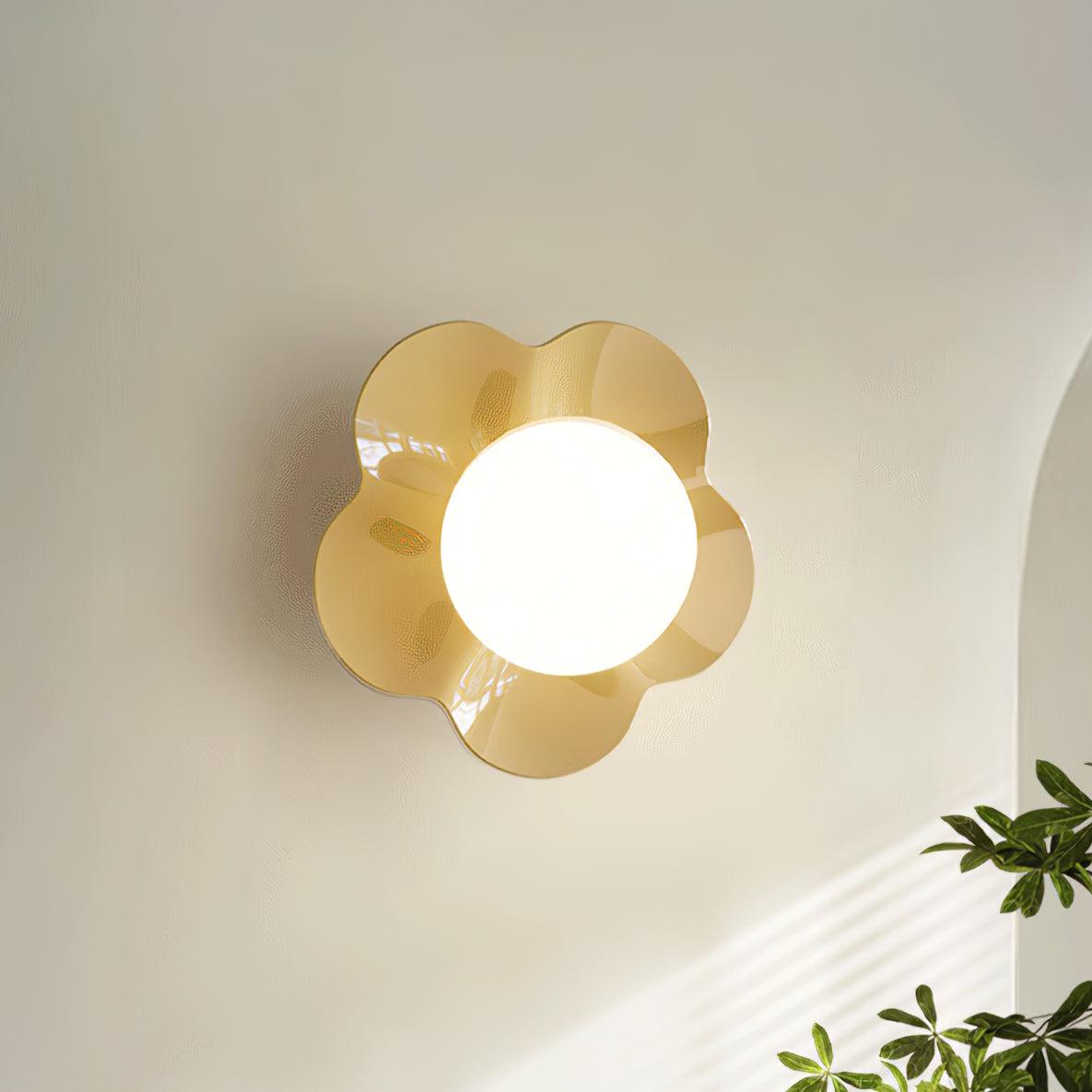 Wall Lamp with Floral Design-Lighting > Wall Lights-casanuva-20cmx17cm-Yellow-casanuva