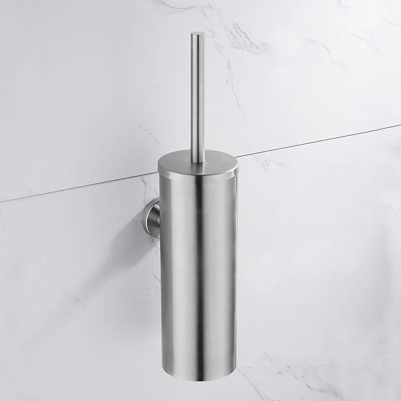 Wall-Mounted Toilet Brush Stylish Design for Modern Bathrooms-Bedding & Bath > Bathroom Accessories-casanuva-Brushed Nickel-casanuva