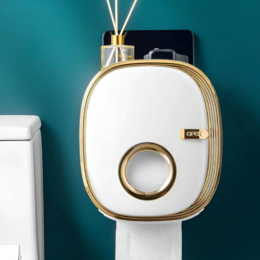 Wall Mounted Toilet Paper Holder with Shelf Storage-Bedding & Bath > Bathroom Accessories-casanuva-casanuva
