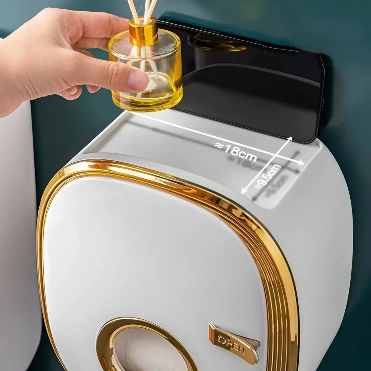 Wall Mounted Toilet Paper Holder with Shelf Storage-Bedding & Bath > Bathroom Accessories-casanuva-casanuva
