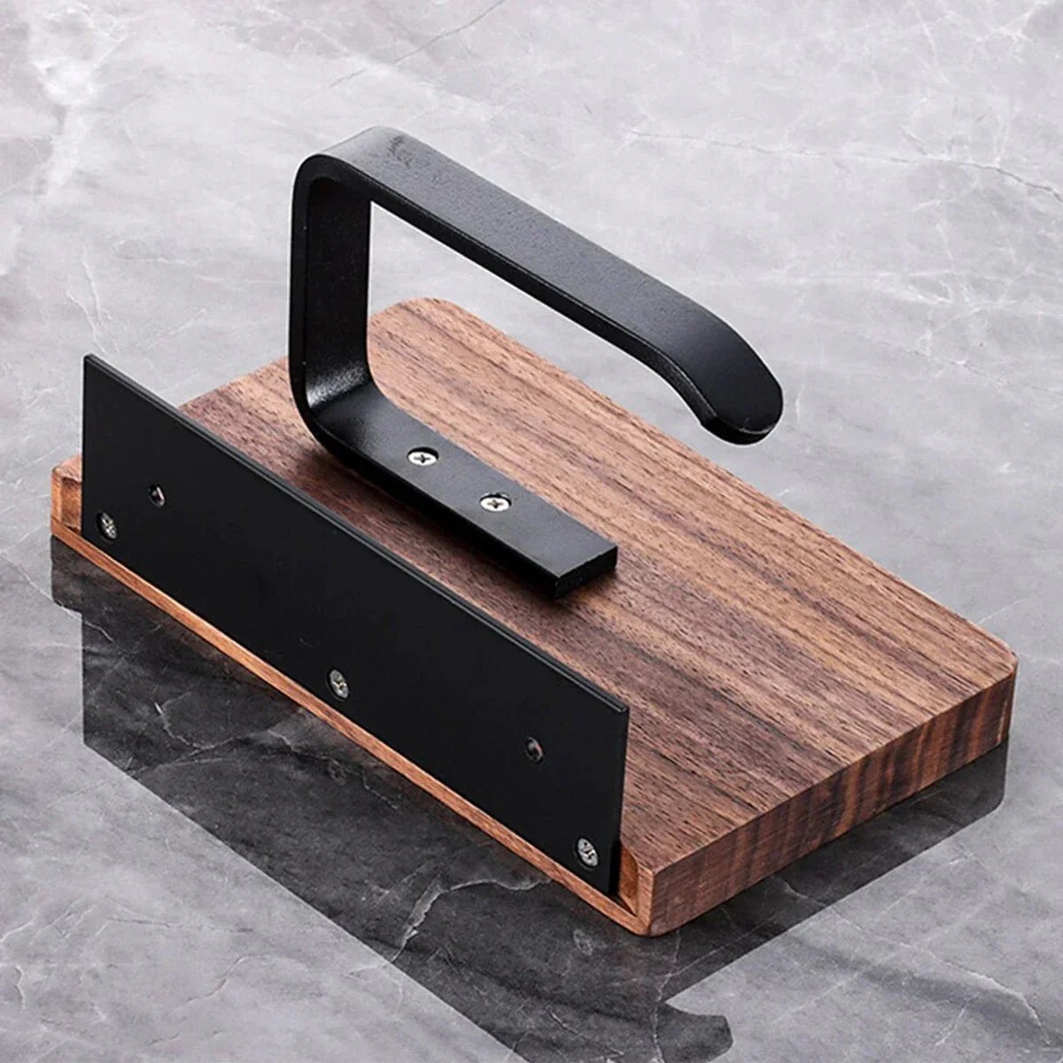 Wall Mounted Walnut Toilet Paper Holder with Shelf-Bedding & Bath > Bathroom Accessories-casanuva-casanuva