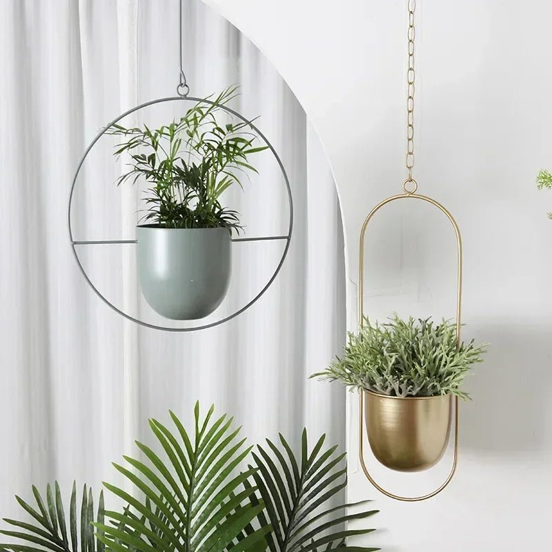 Wall Plant Hanger with Adjustable Chain for Minimalist Interior Design-Home Decor > Decorative Accessories-casanuva-casanuva
