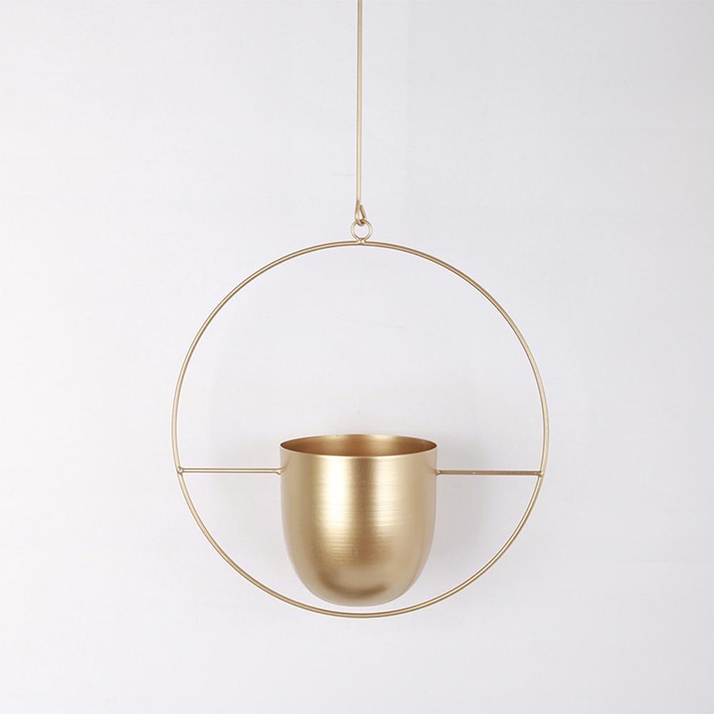 Wall Plant Hanger with Adjustable Chain for Minimalist Interior Design-Home Decor > Decorative Accessories-casanuva-Blush-Circle-casanuva