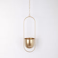 Wall Plant Hanger with Adjustable Chain for Minimalist Interior Design-Home Decor > Decorative Accessories-casanuva-Blush-Oval-casanuva