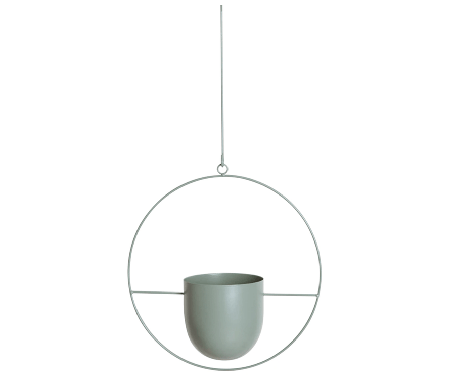 Wall Plant Hanger with Adjustable Chain for Minimalist Interior Design-Home Decor > Decorative Accessories-casanuva-Mint Green-Circle-casanuva