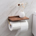 Walnut Roll Holder Stylish Wooden Wall Holder for Bathroom-Bedding & Bath > Bathroom Accessories-casanuva-2 rolls-casanuva