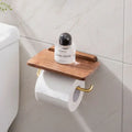 Walnut Roll Holder Stylish Wooden Wall Holder for Bathroom-Bedding & Bath > Bathroom Accessories-casanuva-casanuva