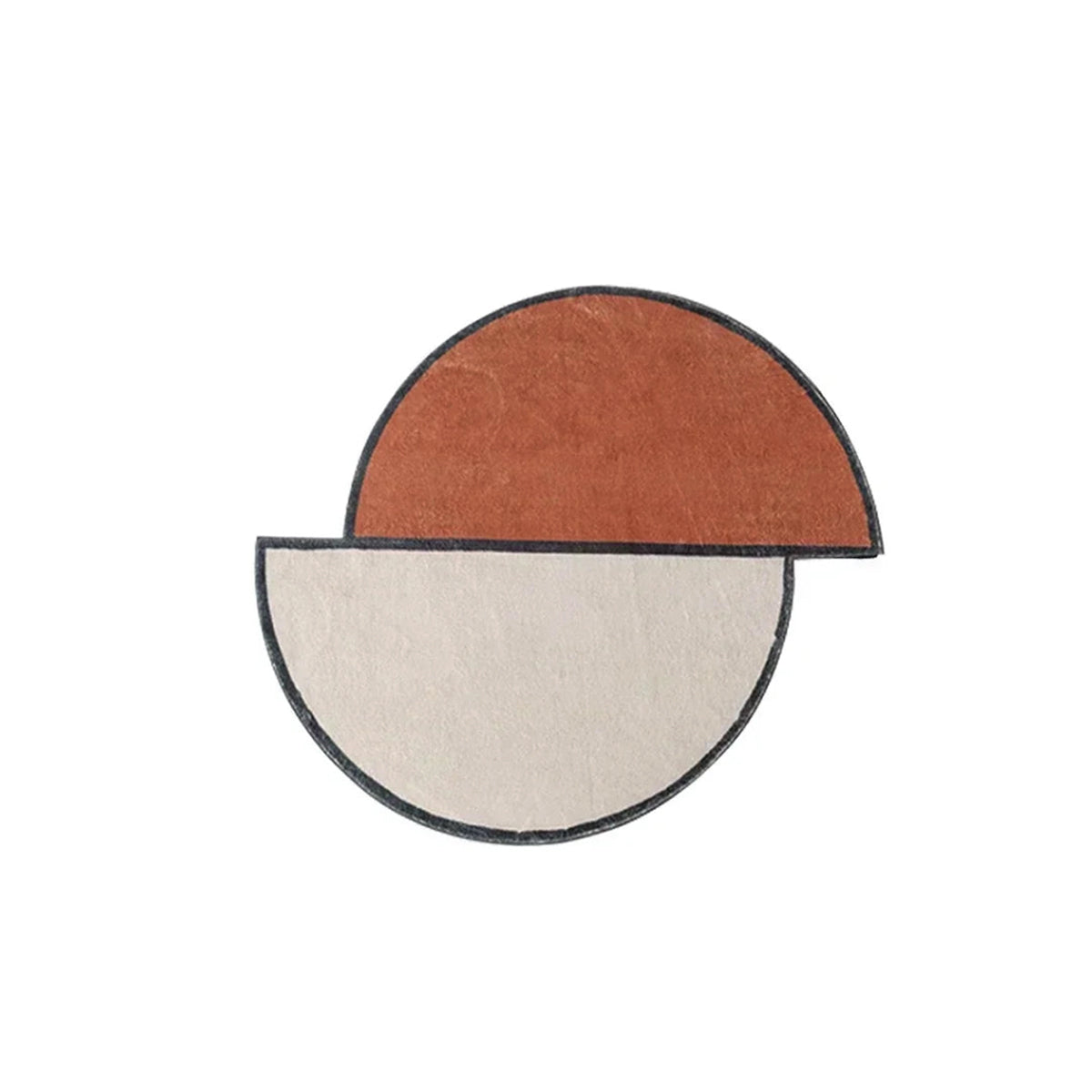 Washable Half-Circle Rug-Rugs & Mats > Area Rugs-casanuva-Orange-80 x 80cm-casanuva