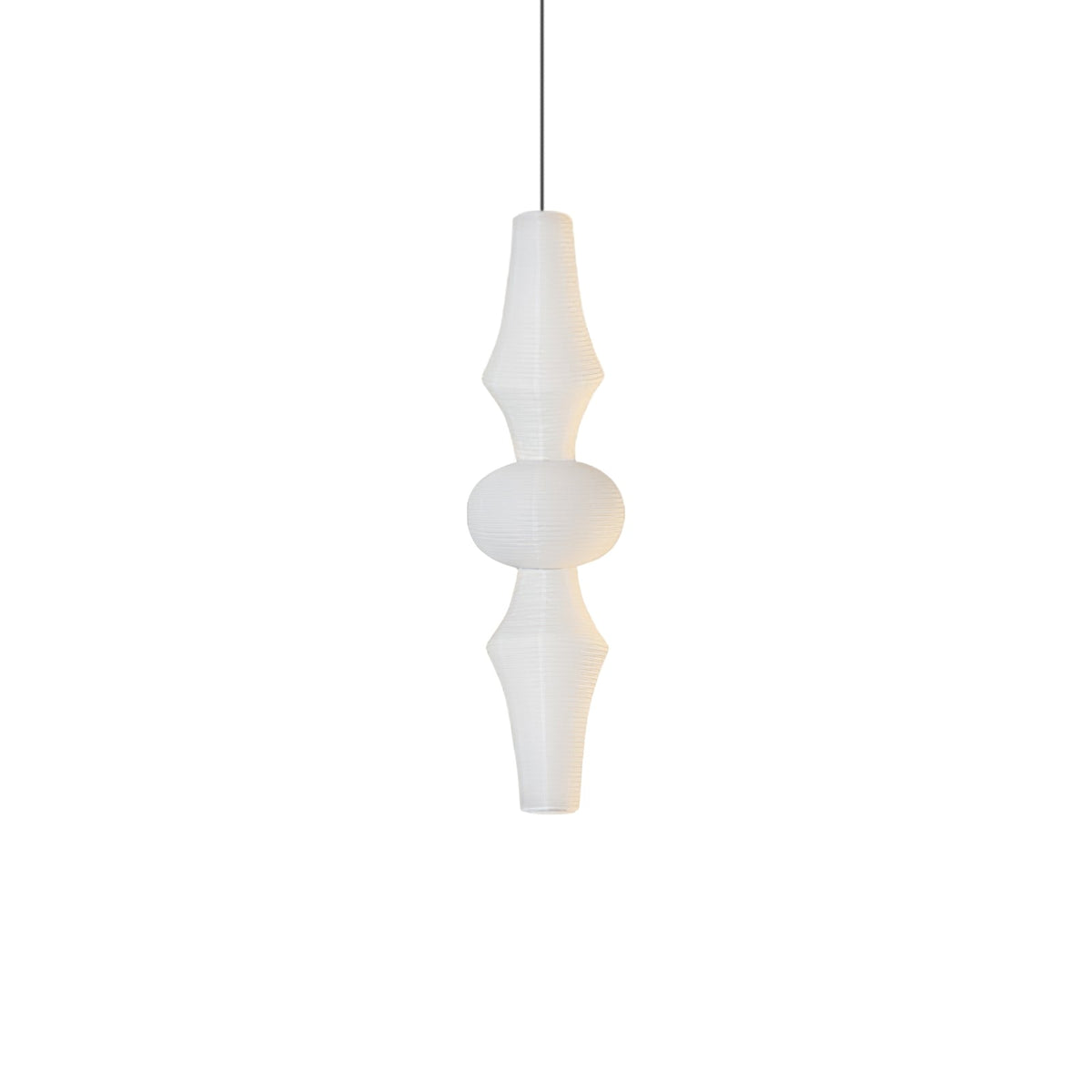 Washi Paper Pendant Light-Lighting > Pendant Lights-casanuva-12.2" x H 55.1"-White-casanuva