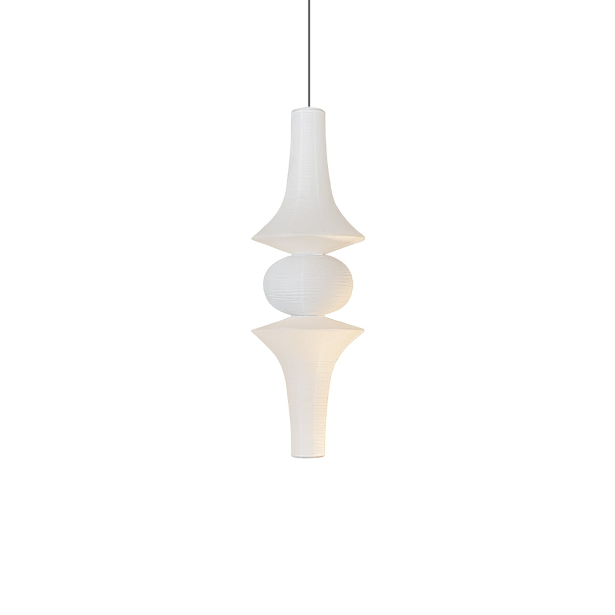 Washi Paper Pendant Light-Lighting > Pendant Lights-casanuva-18.9" x H 59"-White-casanuva