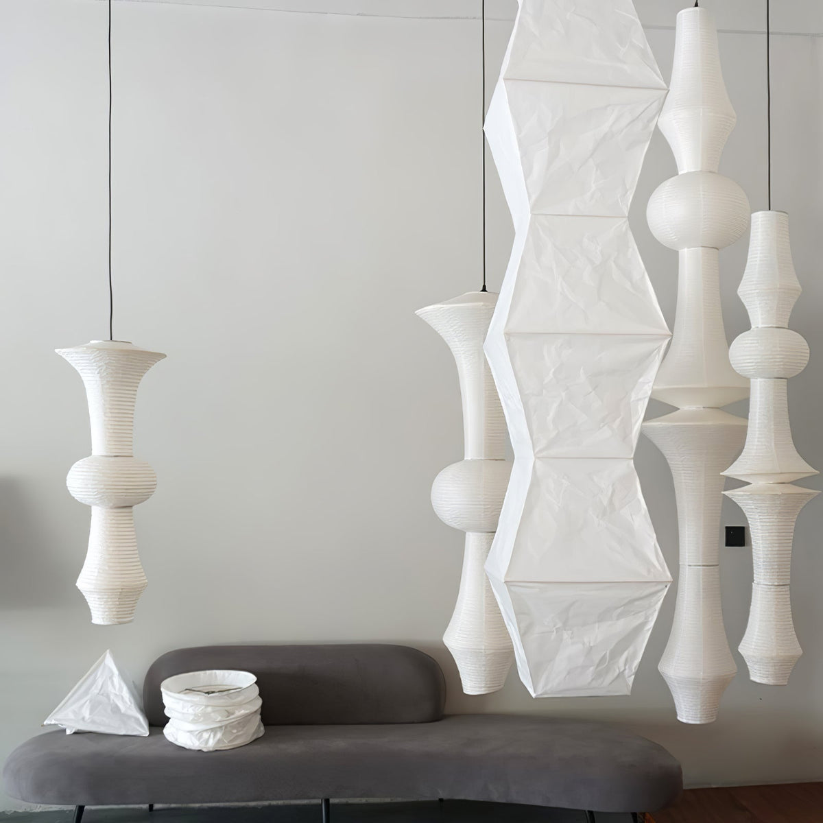 Washi Paper Pendant Light-Lighting > Pendant Lights-casanuva-casanuva