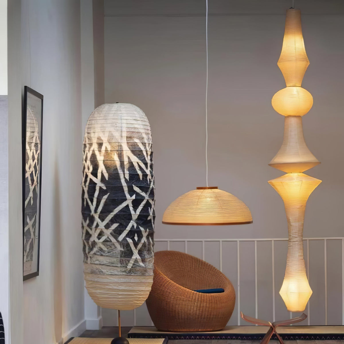 Washi Paper Pendant Light-Lighting > Pendant Lights-casanuva-casanuva
