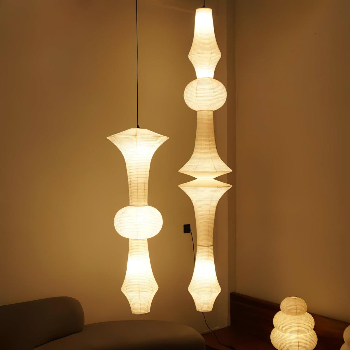 Washi Paper Pendant Light-Lighting > Pendant Lights-casanuva-casanuva