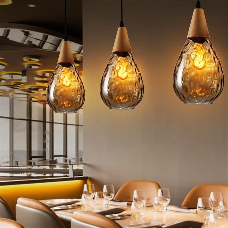 Water Ripple Glass Drop Pendant Light-Lighting > Pendant Lights-casanuva-casanuva