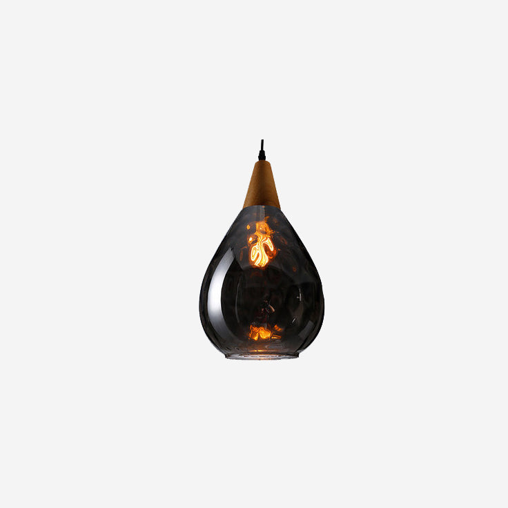 Water Ripple Glass Drop Pendant Light-Lighting > Pendant Lights-casanuva-Large-Smoke Gray-100V-120V-casanuva