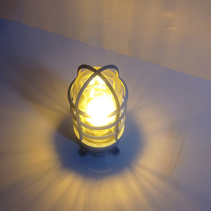 Waterproof Aluminum Alloy Glass Cylinder Outdoor Ceiling Light 1-Light Semi-Flush Mount-Lighting > Outdoor Lighting-casanuva-casanuva
