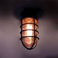 Waterproof Aluminum Alloy Glass Cylinder Outdoor Ceiling Light 1-Light Semi-Flush Mount-Lighting > Outdoor Lighting-casanuva-casanuva