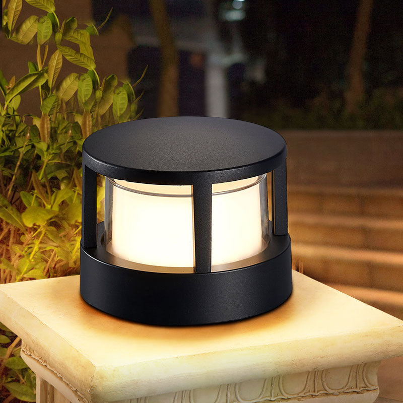 Waterproof Aluminum LED Outdoor Landscape Light-Lighting > Outdoor Lighting-casanuva-Small & 100V-120V-Warm Light (3000K)-Round - With Cover-casanuva