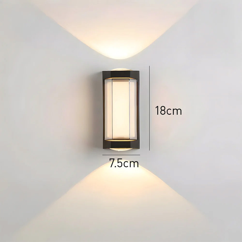 Waterproof LED Outdoor Wall Light Black Up and Down Design-Lighting > Outdoor Lighting-casanuva-casanuva