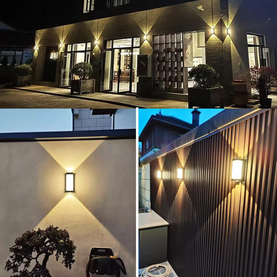 Waterproof LED Outdoor Wall Light Black Up and Down Design-Lighting > Outdoor Lighting-casanuva-casanuva