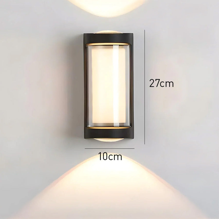 Waterproof LED Outdoor Wall Light Black Up and Down Design-Lighting > Outdoor Lighting-casanuva-casanuva