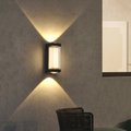 Waterproof LED Outdoor Wall Light Black Up and Down Design-Lighting > Outdoor Lighting-casanuva-Rectangle-H9.5cm(8w)-Cool White-casanuva