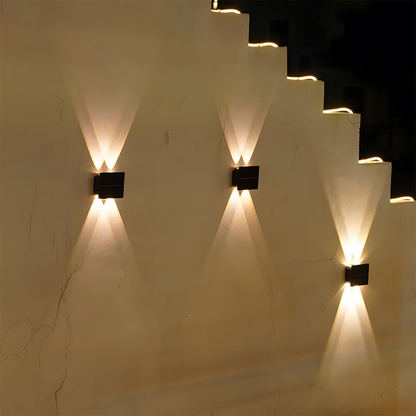 Waterproof LED Outdoor Wall Light IP65-Lighting > Outdoor Lighting-casanuva-Black-Four Lights - L11*W9cm-1 Pack-casanuva