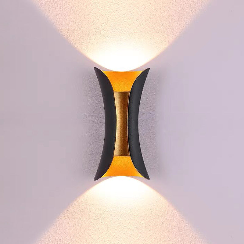 Waterproof LED Outdoor Wall Light-Lighting > Outdoor Lighting-casanuva-Black & Gold-D15*7CM-Nature White-casanuva