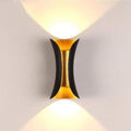 Waterproof LED Outdoor Wall Light-Lighting > Outdoor Lighting-casanuva-Black & Gold-D15*7CM-Warm White-casanuva