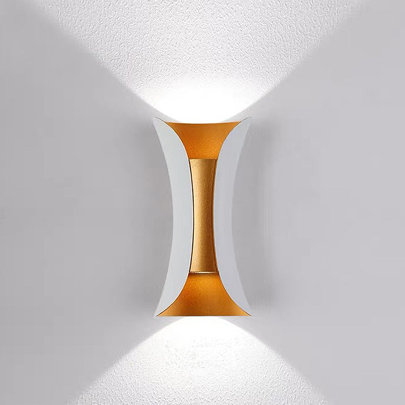 Waterproof LED Outdoor Wall Light-Lighting > Outdoor Lighting-casanuva-White & Gold-D15*7CM-Cool White-casanuva