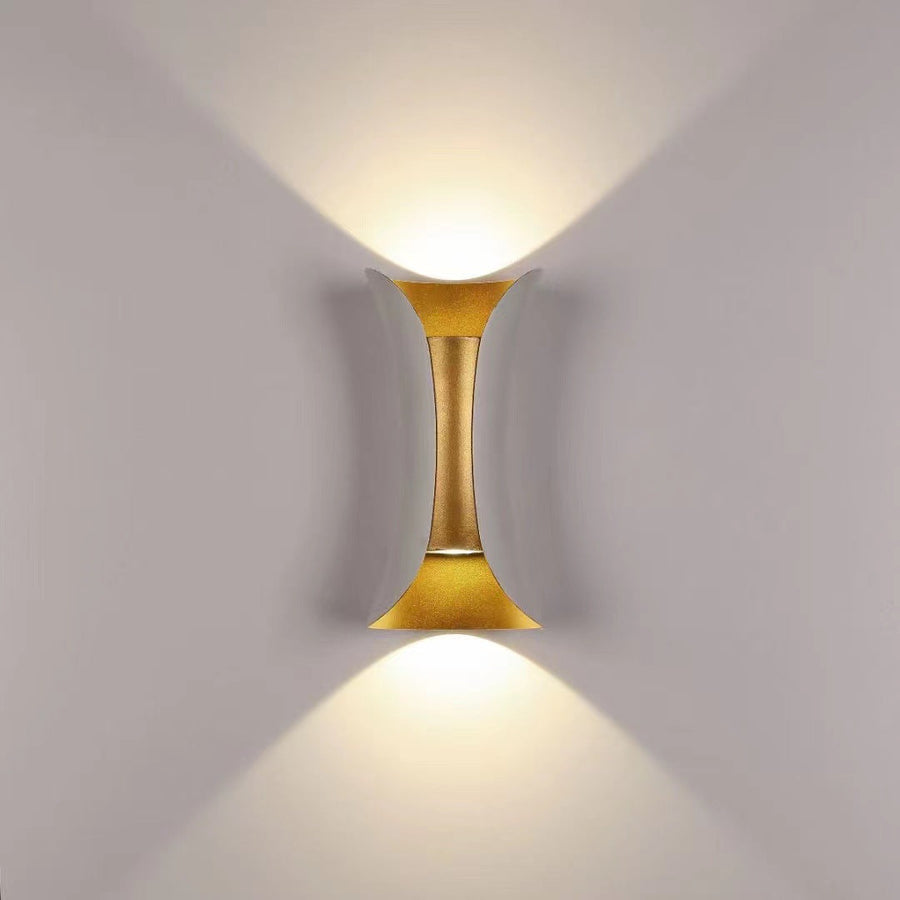 Waterproof LED Outdoor Wall Light-Lighting > Outdoor Lighting-casanuva-White & Gold-D20*10CM-Nature White-casanuva