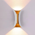 Waterproof LED Outdoor Wall Light-Lighting > Outdoor Lighting-casanuva-White & Gold-D20*10CM-Warm White-casanuva