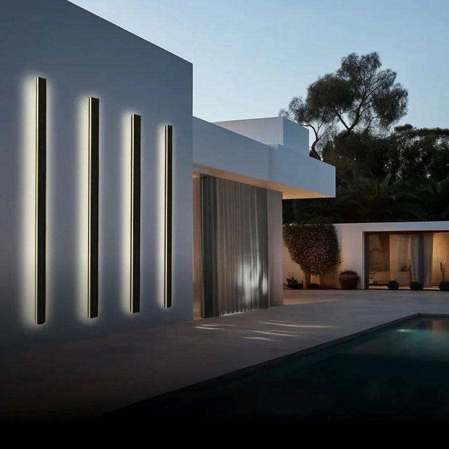 Waterproof LED Outdoor Wall Light for Front Door-Lighting > Outdoor Lighting-casanuva-Black-W5*H200cm(48W)-White Light-casanuva