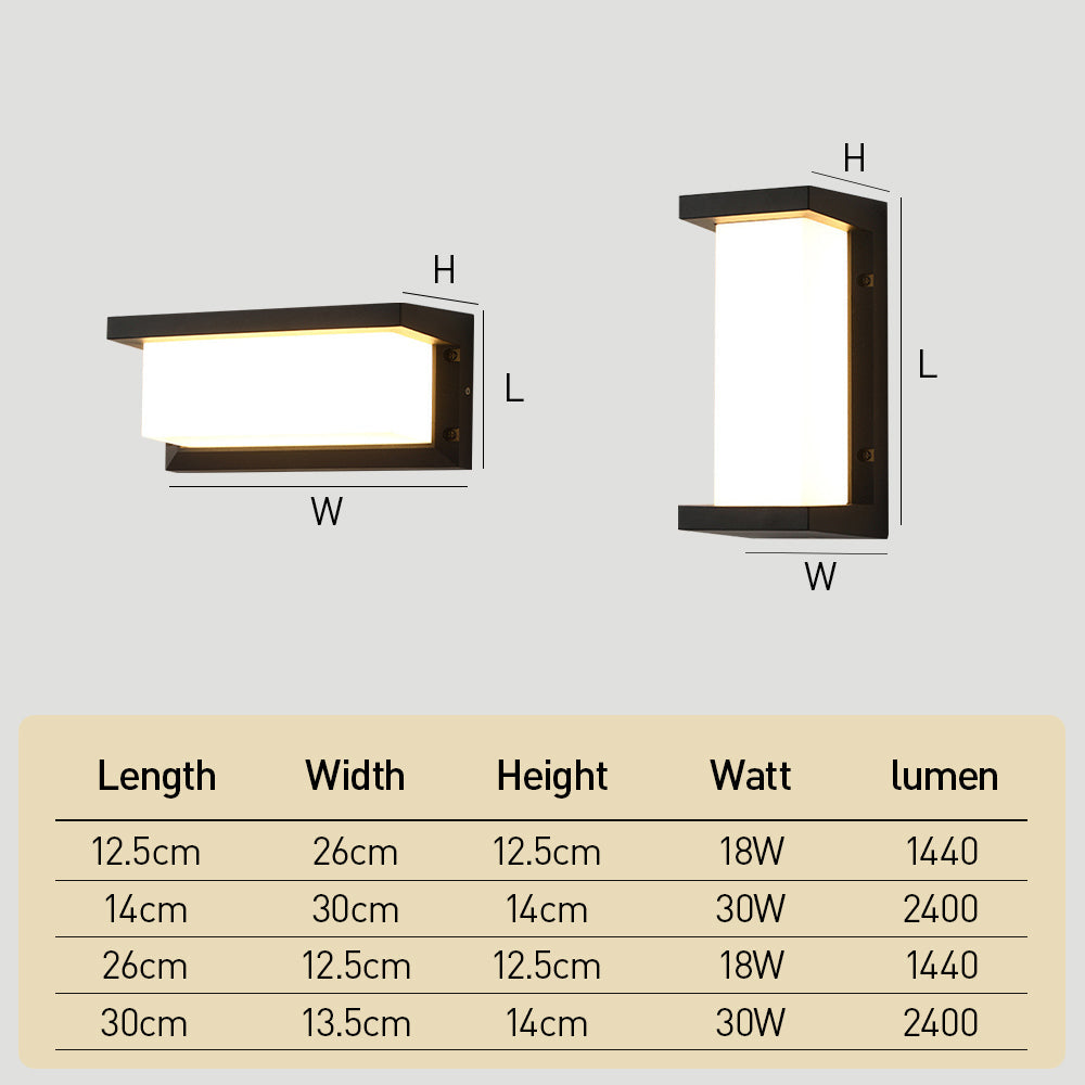 Waterproof Outdoor LED Wall Light Sensor-Lighting > Outdoor Lighting-casanuva-casanuva