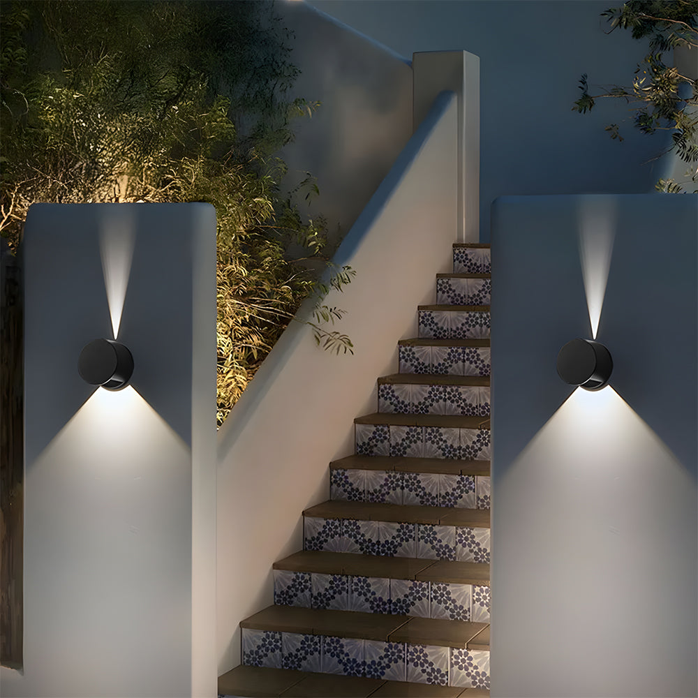 Waterproof Outdoor Wall Light IP65-Lighting > Outdoor Lighting-casanuva-Black-D12cm-White Light-casanuva