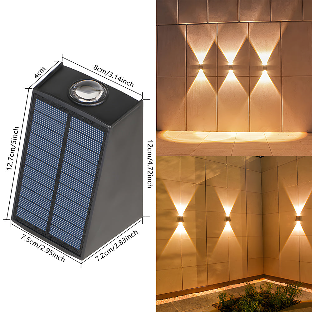 Waterproof Solar Outdoor Wall Light Up and Down for Fence Garage Porch-Lighting > Outdoor Lighting-casanuva-casanuva