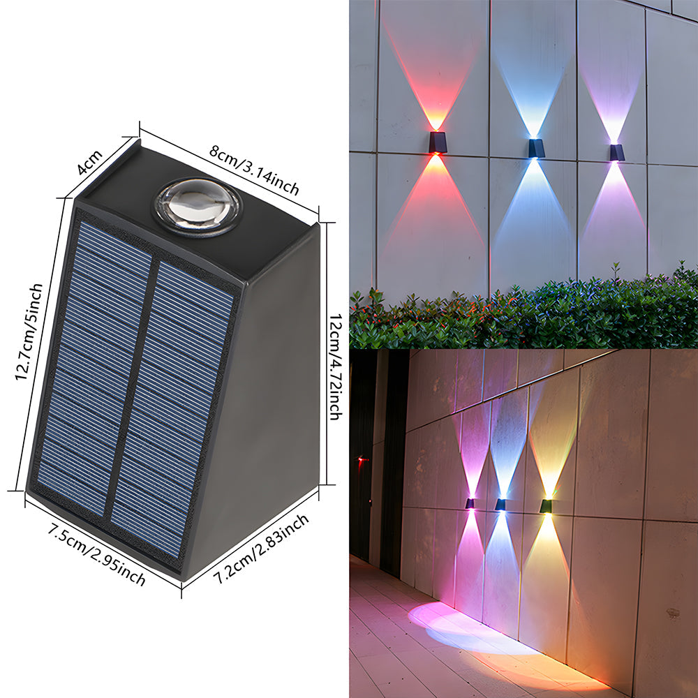 Waterproof Solar Outdoor Wall Light Up and Down for Fence Garage Porch-Lighting > Outdoor Lighting-casanuva-casanuva