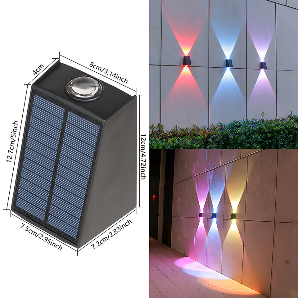 Waterproof Solar Outdoor Wall Light Up and Down for Fence Garage Porch-Lighting > Outdoor Lighting-casanuva-casanuva
