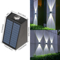 Waterproof Solar Outdoor Wall Light Up and Down for Fence and Porch-Lighting > Outdoor Lighting-casanuva-Black-H12cm-Cool white-casanuva