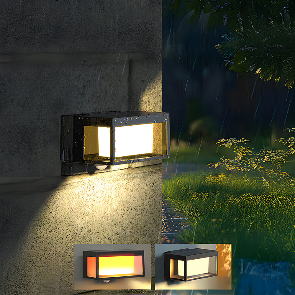 Waterproof Solar Wall Sconce with Motion Sensor for Outdoor Use-Lighting > Outdoor Lighting-casanuva-casanuva