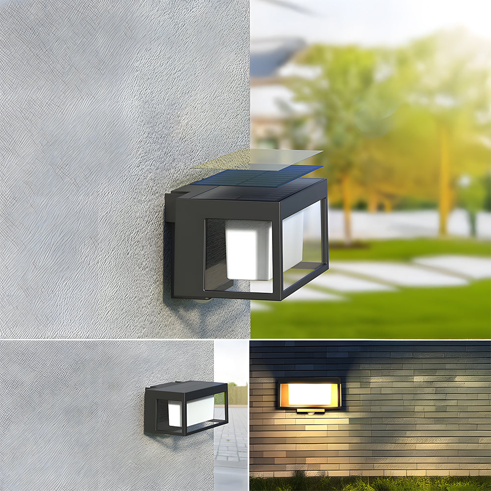 Waterproof Solar Wall Sconce with Motion Sensor for Outdoor Use-Lighting > Outdoor Lighting-casanuva-casanuva