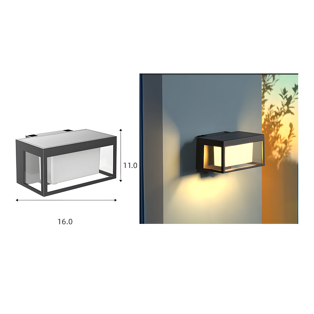 Waterproof Solar Wall Sconce with Motion Sensor for Outdoor Use-Lighting > Outdoor Lighting-casanuva-casanuva