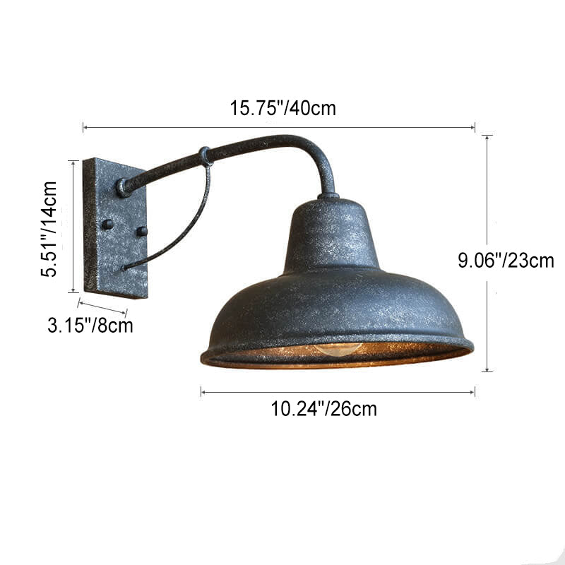 Waterproof Vintage Iron Outdoor Wall Sconce Lamp-Lighting > Outdoor Lighting-casanuva-casanuva