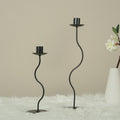 Wavy Iron Candle Holder Sculpted Design-Home Decor > Candle Holders-casanuva-casanuva