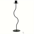 Wavy Iron Candle Holder Sculpted Design-Home Decor > Candle Holders-casanuva-Large (13.5")-casanuva